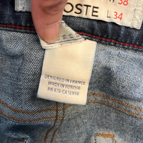 Lacoste Denim Jeans size 38 inseam 34 - Picture 4 of 10